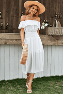 Vestito Estivo Bianco Spalle Scoperte | Paradiso Bohemien