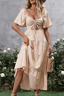 Abito Lungo Bohemien Chic Beige | Paradiso Bohemien