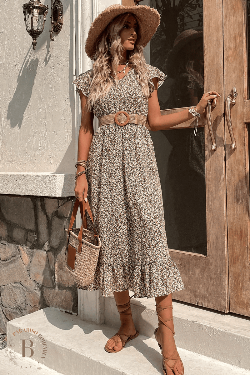 Abito Maniche a Farfalla per Estate Paradiso Bohemien