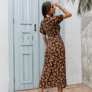 Abito Lungo Bohémien Con Spacco Laterale