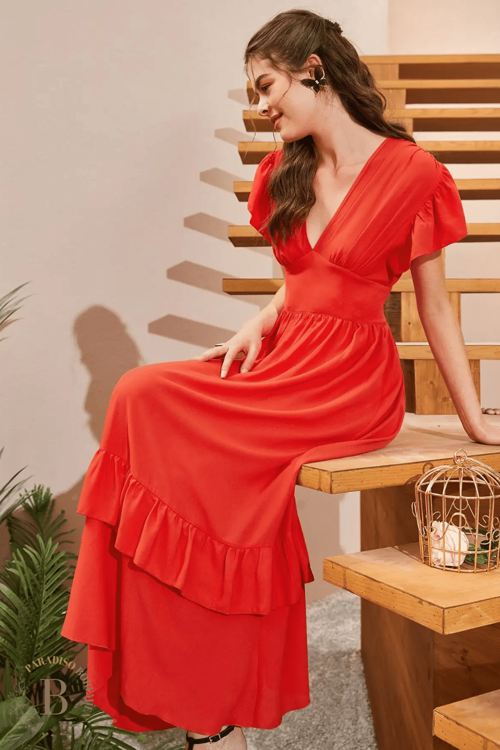 Vestito Rosso Lungo Estivo | Paradiso Bohemien