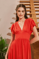 Vestito Rosso Lungo Estivo | Paradiso Bohemien