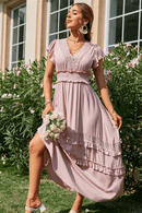 Vestito Rosa Antico Lungo | Paradiso Bohemien