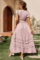 Vestito Lungo Rosa Antico | Paradiso Bohemien