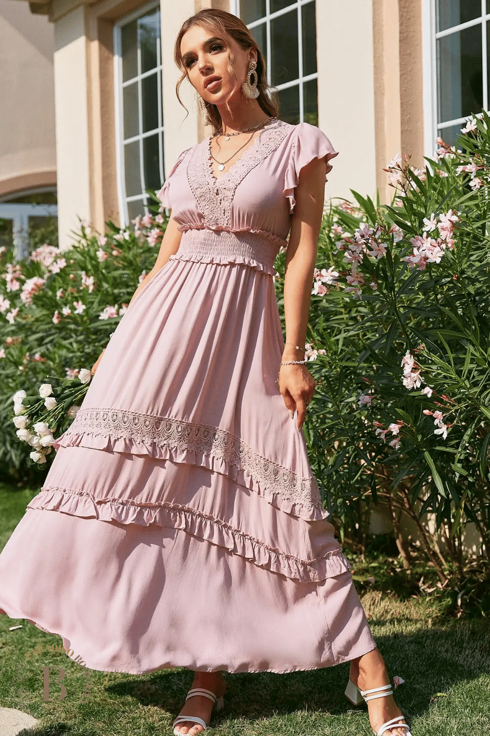 Vestito Rosa Antico Lungo | Paradiso Bohemien