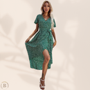  Abito Lungo Bohemien Verde | Paradiso Bohemien