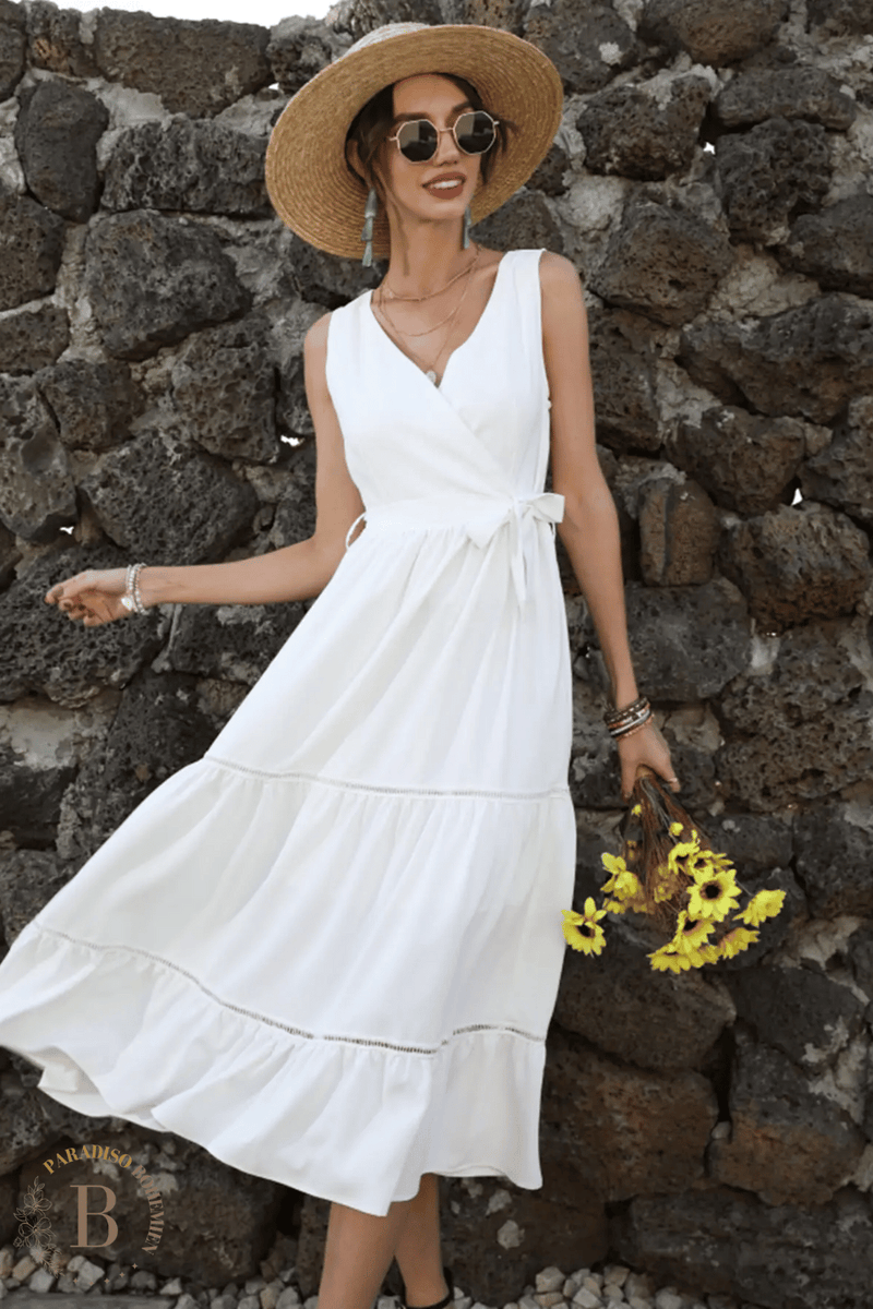 Vestito Bianco Semplice in Stile Bohémien | Paradiso Bohemien