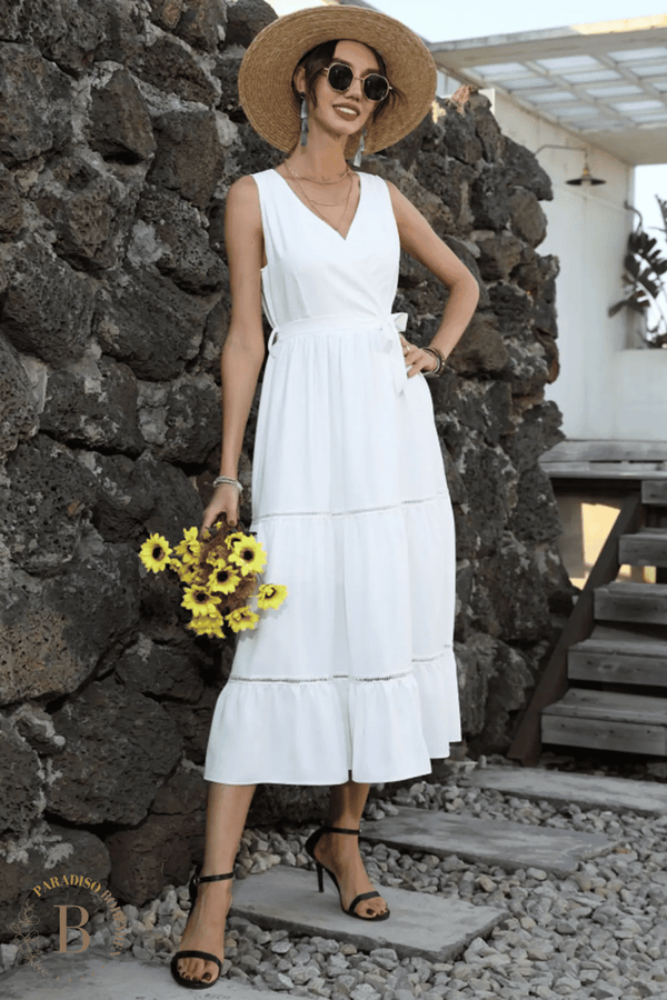 Vestito Bianco Semplice in Stile Boho | Paradiso Bohemien