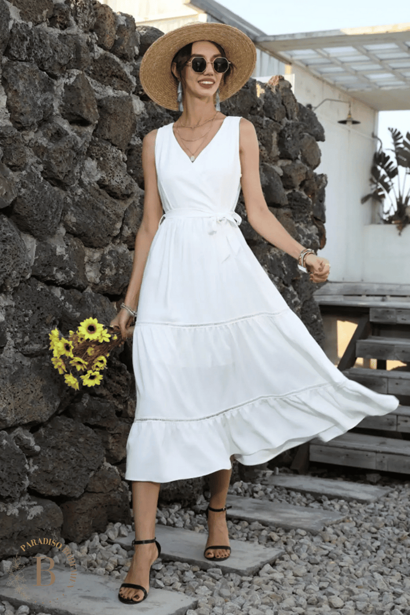 Vestito Bianco Semplice in Stile Bohémien | Paradiso Bohemien
