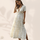 Abito Lungo Floreale Bianco | Paradiso Bohemien