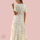 Abito Lungo Fiorato Country Bianco per Estate | Paradiso Bohemien