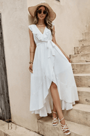 Vestito a Portafoglio Bianco | Paradiso Bohemien