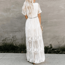 Abito Lungo in Pizzo Bohémien bianco | Paradiso Bohémien