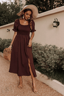 Abito Donna Lungo Colori Marrone | Paradiso Bohemien