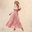 Abito Lungo Rosa Country per Estate | Paradiso Bohemien