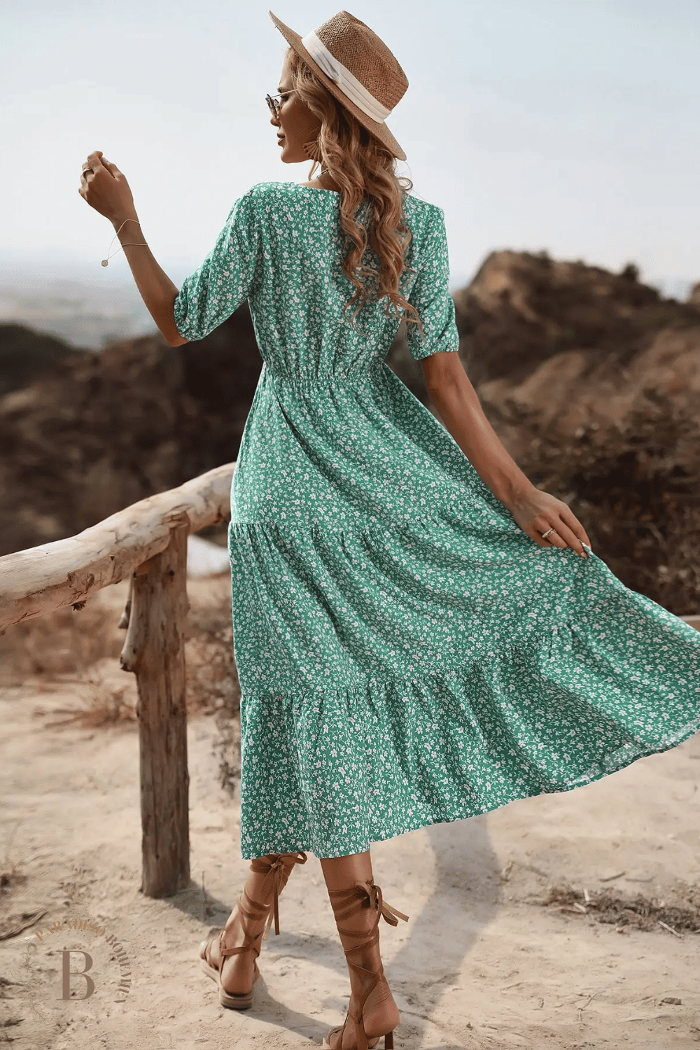 Abito Verde Pastello Boho | Paradiso Bohemien