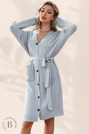 Cardigan con tasche Grigio | Paradiso Bohemien