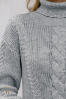 Abito Maglione Collo Alto Grigio | Paradiso Bohemien