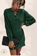 Abito Maglione Elegante Verde | Paradiso Bohemien