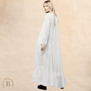 Abito Maniche Lunghe Country Bianco Svasato | Paradiso Bohemien