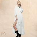 Abito Maniche Lunghe Country Bianco | Paradiso Bohemien