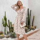 Abito Midi Cerimonia Maniche Lunghe Boho Chic