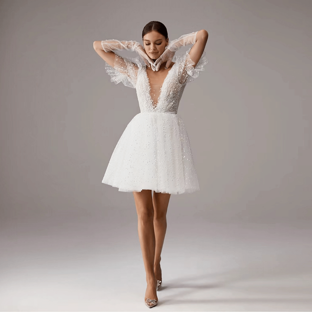 Abito Sposa Boho Chic Corto