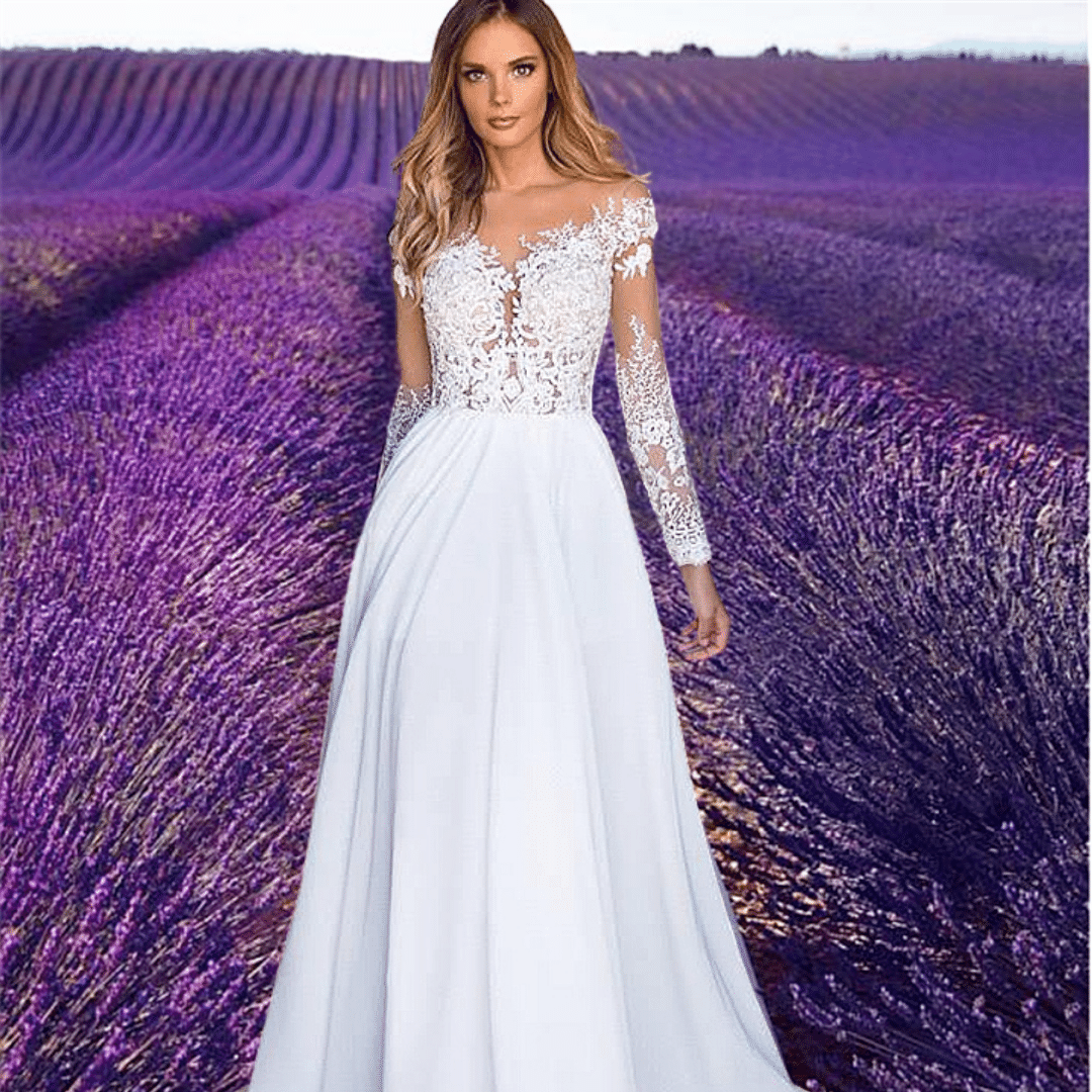 Abito da Sposa Boho Chic in Pizzo