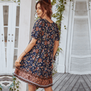 Abito corto con stampa Floreale