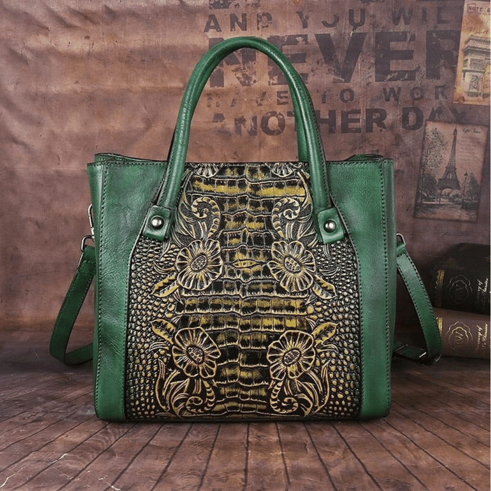 Borsa coccodrillo verde hotsell