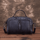 Borsa Etnica in Pelle Blu | Paradiso Bohemien