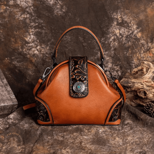 Borsa in Cuoio Vintage Artigianale Paradiso Bohemien