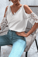 Camicetta Bianca Pizzo  in Stile Bohémien | Paradiso Bohemien