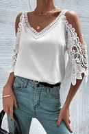 Camicetta Bianca Pizzo in Stile Bohémien | Paradiso Bohemien