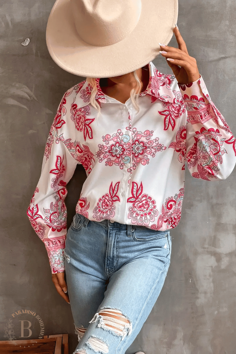 Camicia Floreale per Donna | Paradiso Bohemien