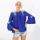 Camicia Blu Elegante Donna | Paradiso Bohemien