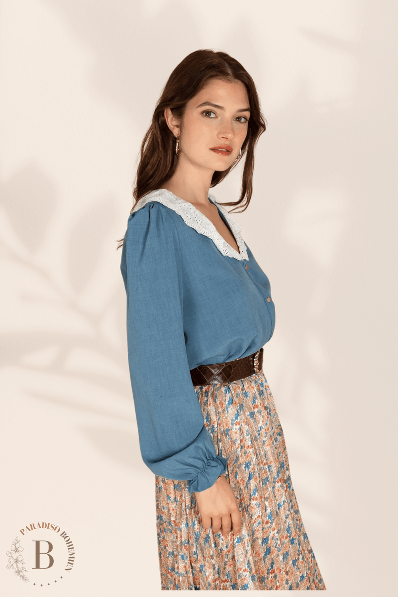 Camicia Donna Blu | Paradiso Bohemien