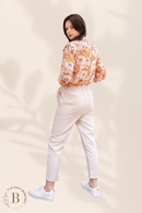 Camicia Donna Fiori Arancione | Paradiso Bohemien