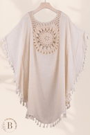 Camicia Larga Donna Beige | Paradiso Bohemien