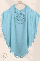 Camicia Larga Donna Blu | Paradiso Bohemien