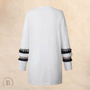 Cardigan Bianco con Ricami in stile Boho  | Paradiso Bohemien