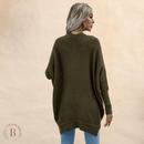 Cardigan Color Verde Militare da Donna in stile Boho | Paradiso Bohemien