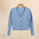 Cardigan Corto Blu con Bottoni | Paradiso Bohemien