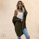 Cardigan da Donna Color Verde Militare Boho | Paradiso Bohemien