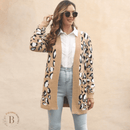 Cardigan Leopardato da Donna senza bottoni | Paradiso Bohemien