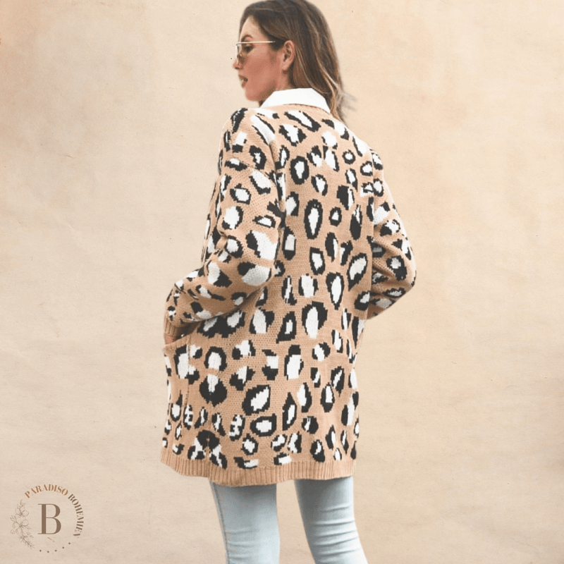 Cardigan Leopardato da Donna | Paradiso Bohemien