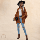 Cardigan Lungo Cammello Boho | Paradiso Bohemien