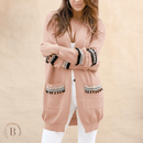 Cardigan Rosa con Ricamo Boho | Paradiso Bohemien