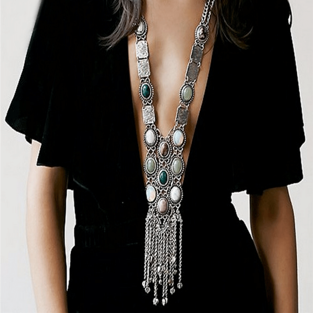 Collana Donna in stile Boho Chic | Collana boho con Pietre per Donna | Paradiso Bohemien