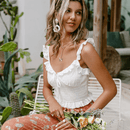 Crop Top Bianco da Donna | Paradiso Bohemien